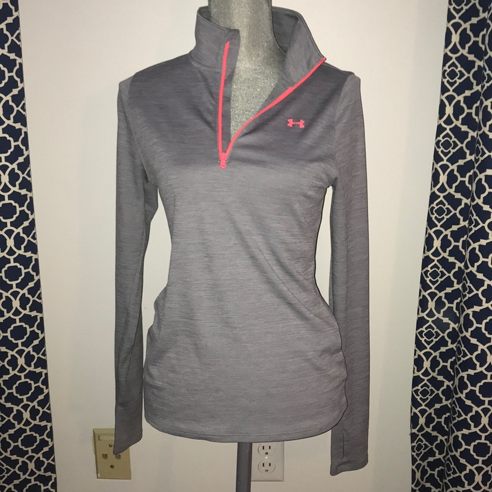 UA Gray quarter-zip long sleeve